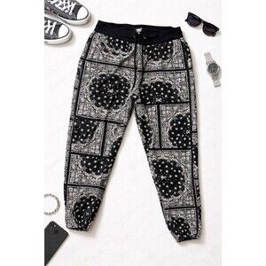Dogg Supply By Snoop Dogg Black Paisley Bandana Jogger Pants Size XL